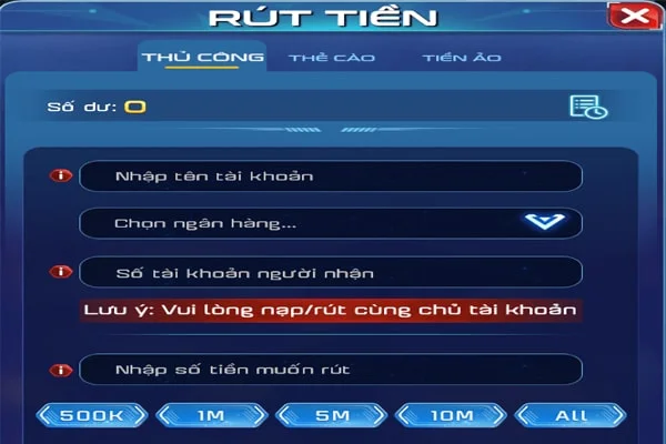 huong dan rut Tien tai Win79