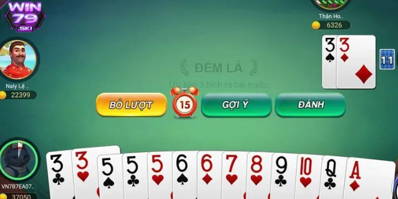 Cần theo dõi số lá bài còn lại khi chơi